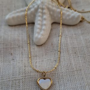 Ogrlica mini srce od sedefa