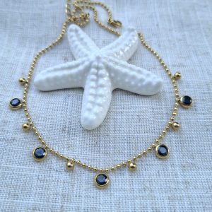 Ogrlica s crnim cirkonima