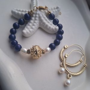 Lapis lazuli s botunom i konavoske naušnice