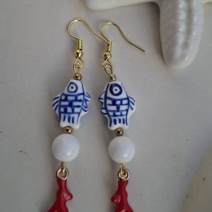 Keramičke ribice, perla i koralj u emajlu
